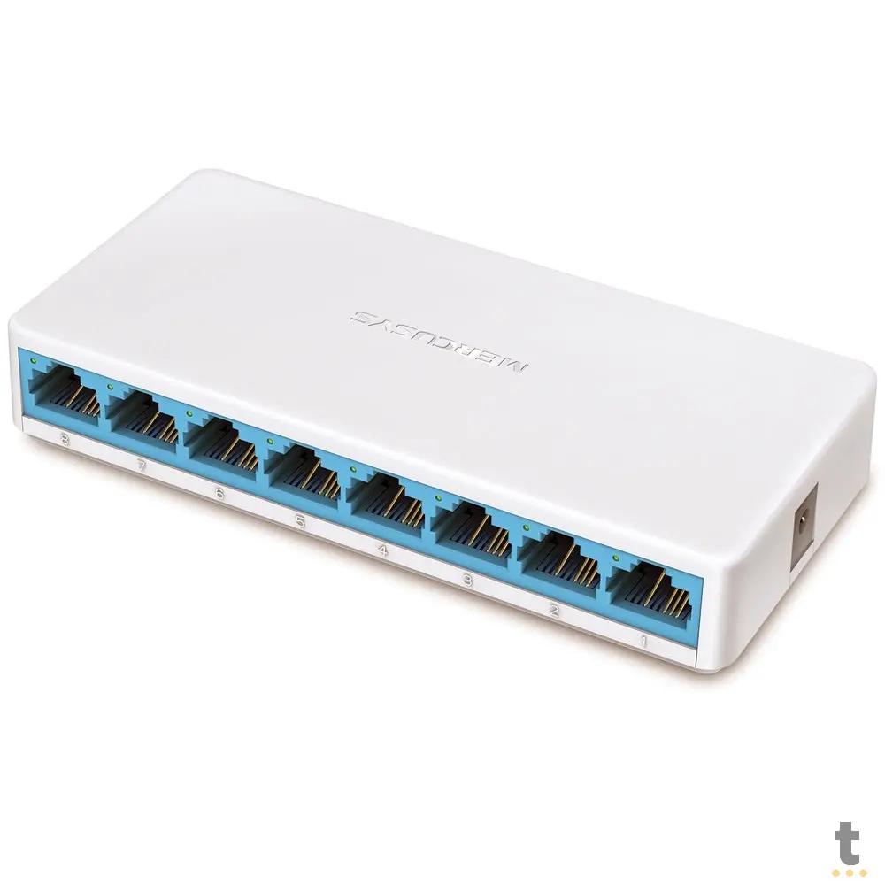 Switch 08 Portas Fast Ethernet 10/100Mbps Mercusys - MS108 Truedata